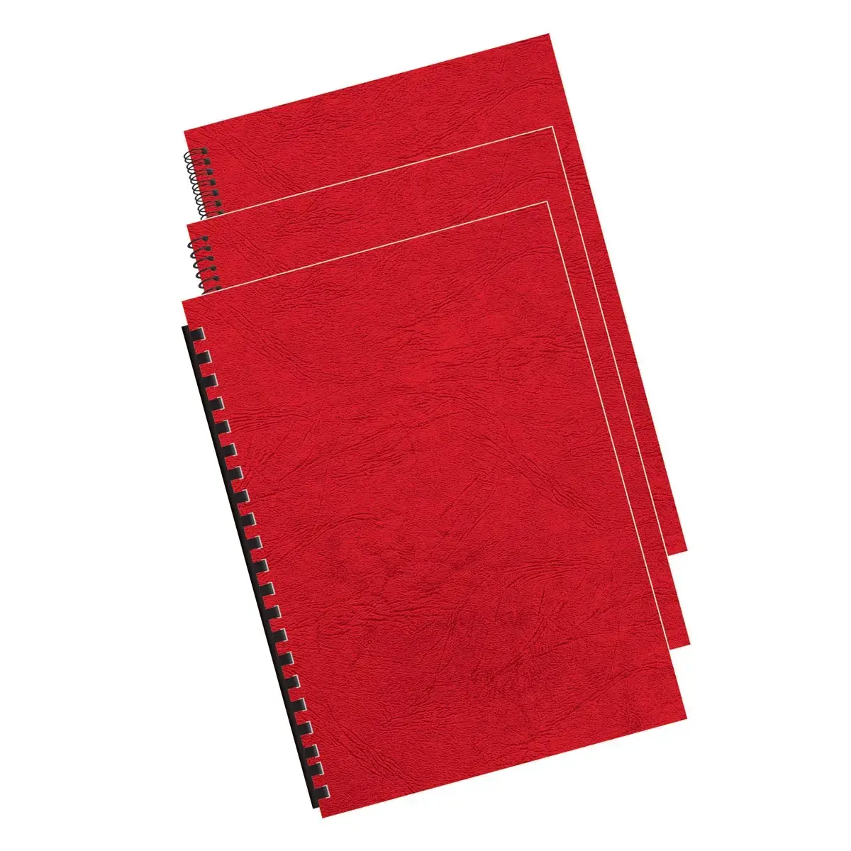100 Couvertures A4 grain cuir - Rouge - Fellowes 