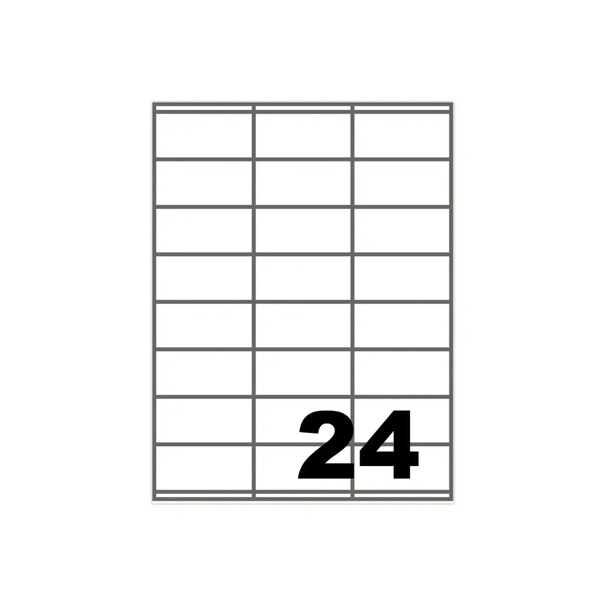 100 Planches d'étiquettes FIDUCIAL coins carrés 70x35 mm 2400 étiq/boîte