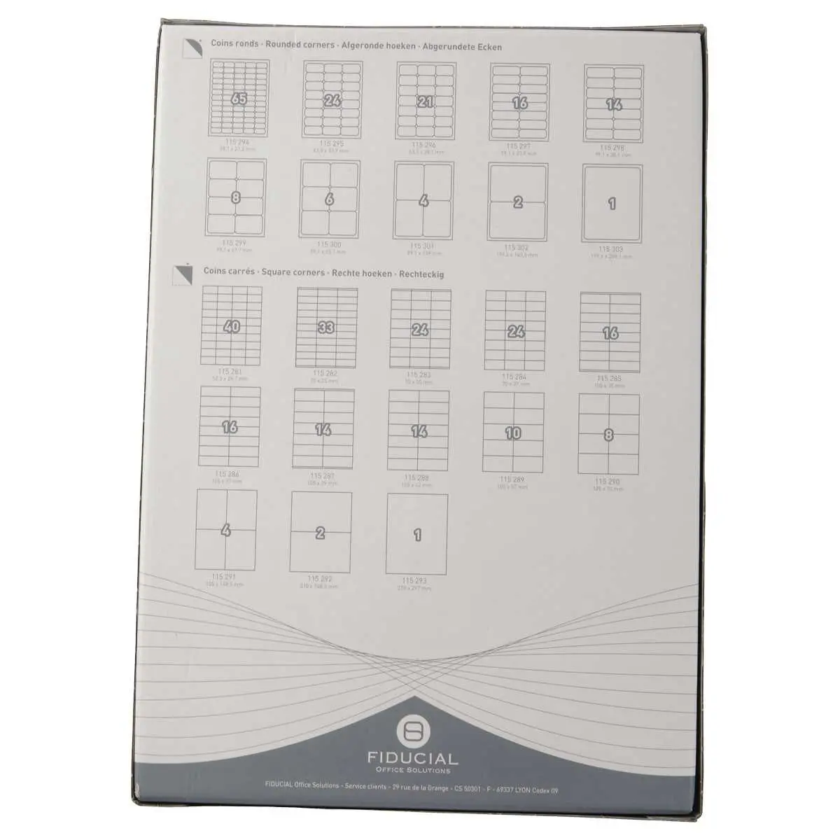 100 Etiquettes adhésives blanches 7.0 x 3.7 cm - Fiducial