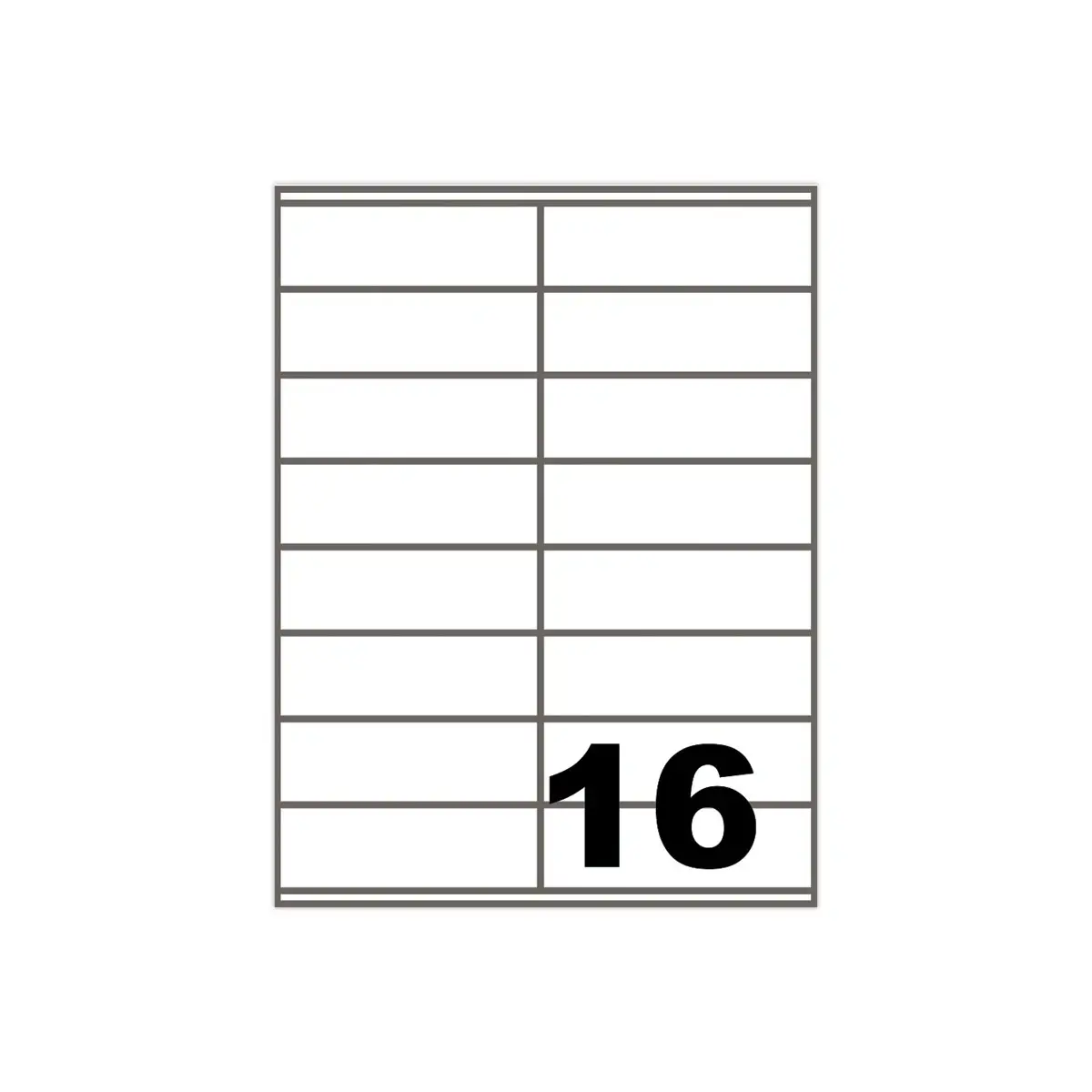1 600 Etiquettes - Coins carr&eacute;s 105 x 35 mm - Fiducial 