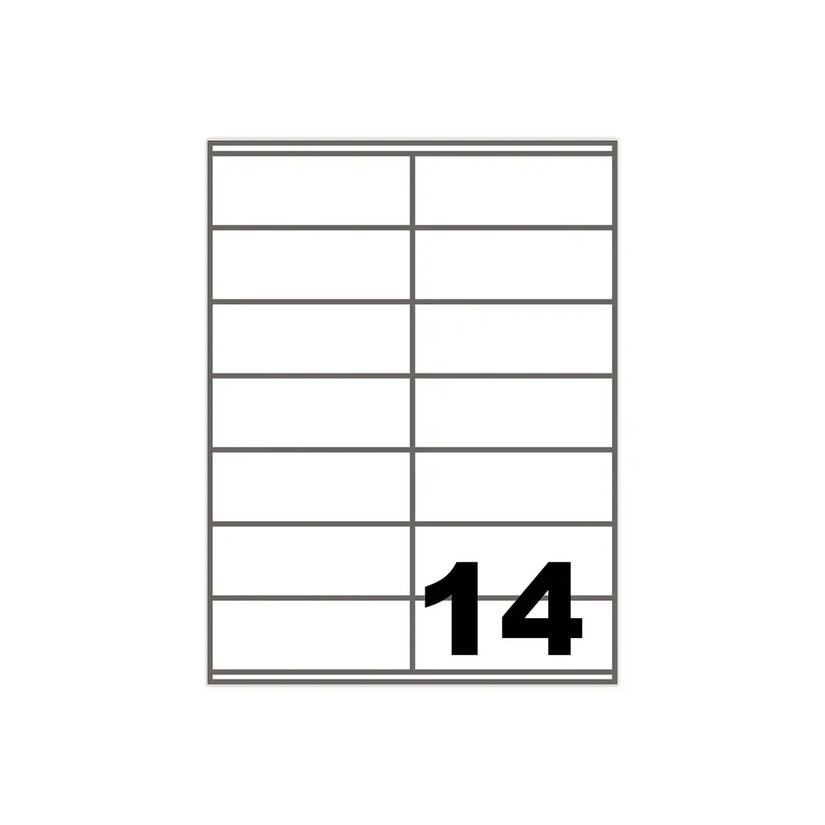 100 Planches de 14 étiquettes à coins ronds - 105 x 39 mm - FIDUCIAL OFFICE SOLUTIONS