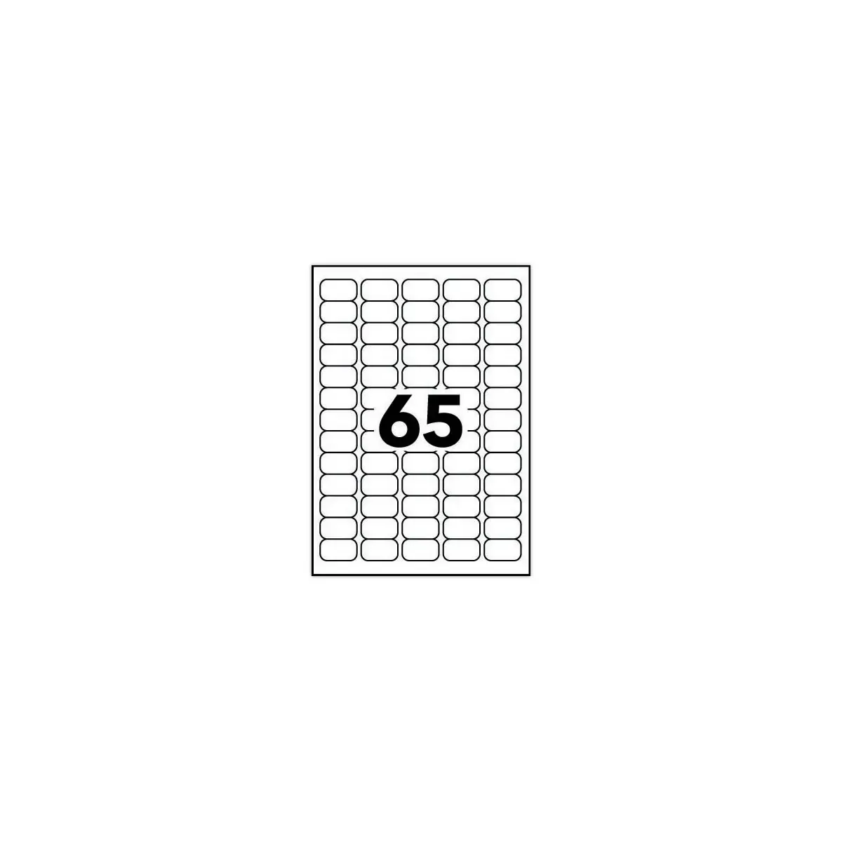 100 Planches de 65 étiquettes à coins ronds - 38 x 21,2 mm - FIDUCIAL OFFICE SOLUTIONS