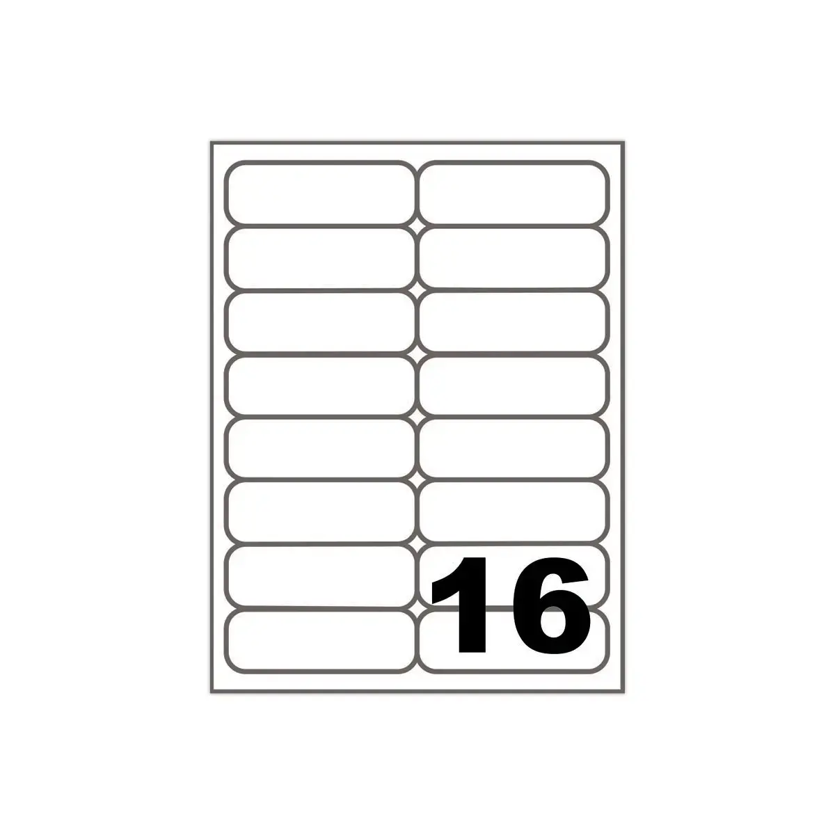 100 Planches d'&eacute;tiquettes &agrave; coins ronds - 99,1 x 33,9 mm - Fiducial 