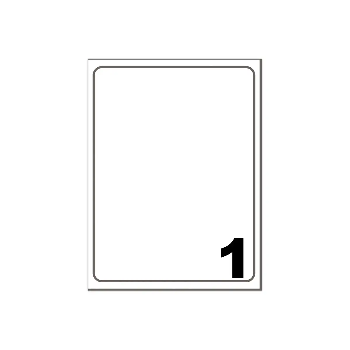 100 Planches d'étiquettes FIDUCIAL coins ronds 199,6x289,1mm 100 étiq/bte