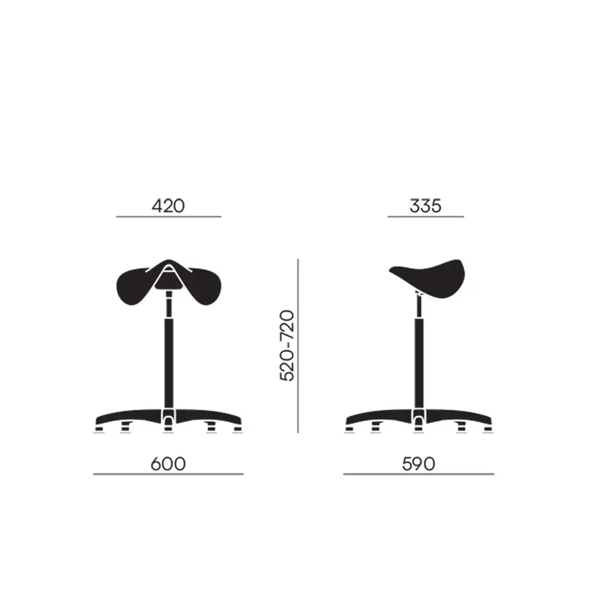 Tabouret selle - Taille moyenne 