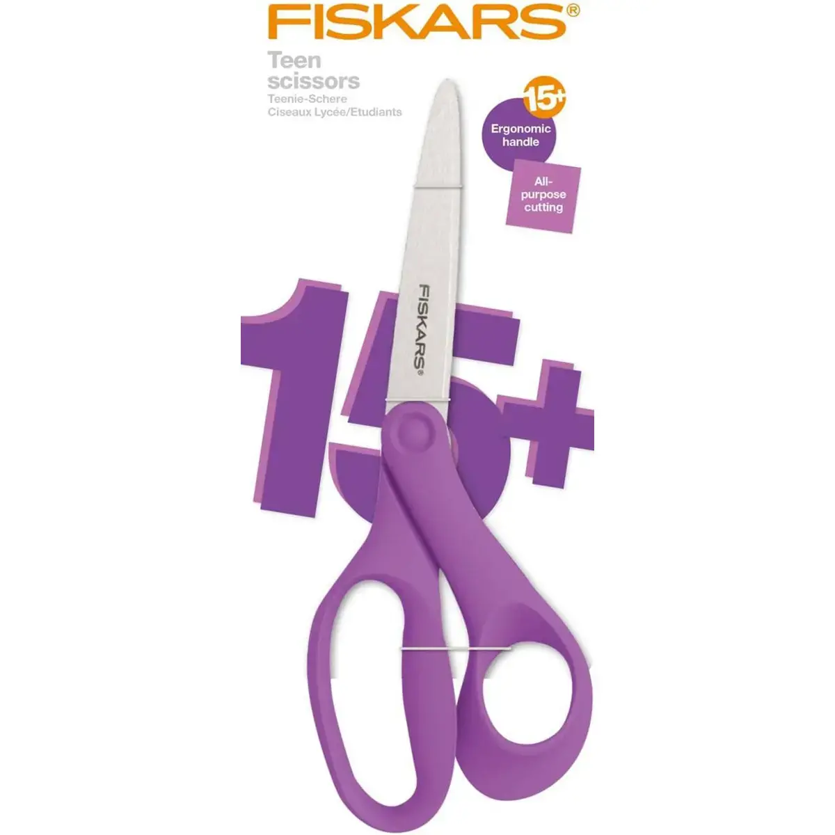 Ciseaux pour droitiers - 20 cm - Bleu - FISKARS