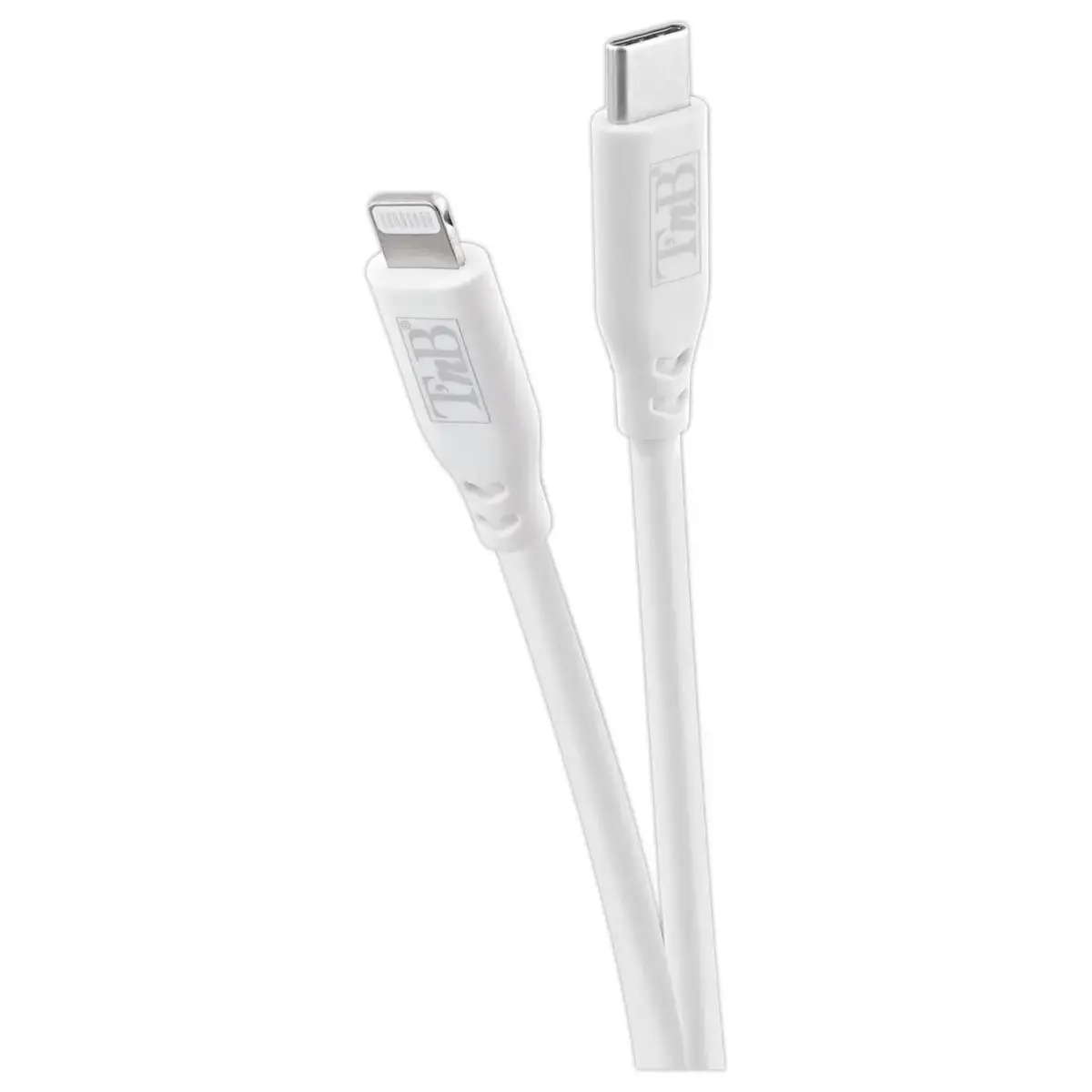 Câble USB-C / Lightning - Silicone - Blanc - T'NB