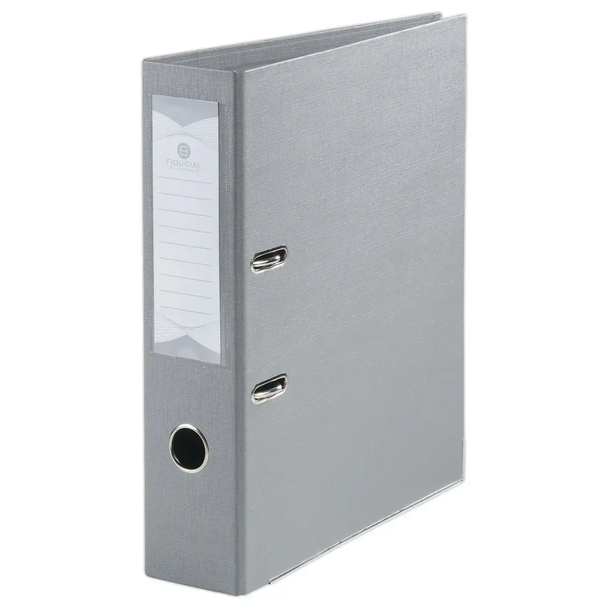 Classeur &agrave; levier - Dos 7,5 cm - Gris - FIDUCIAL 