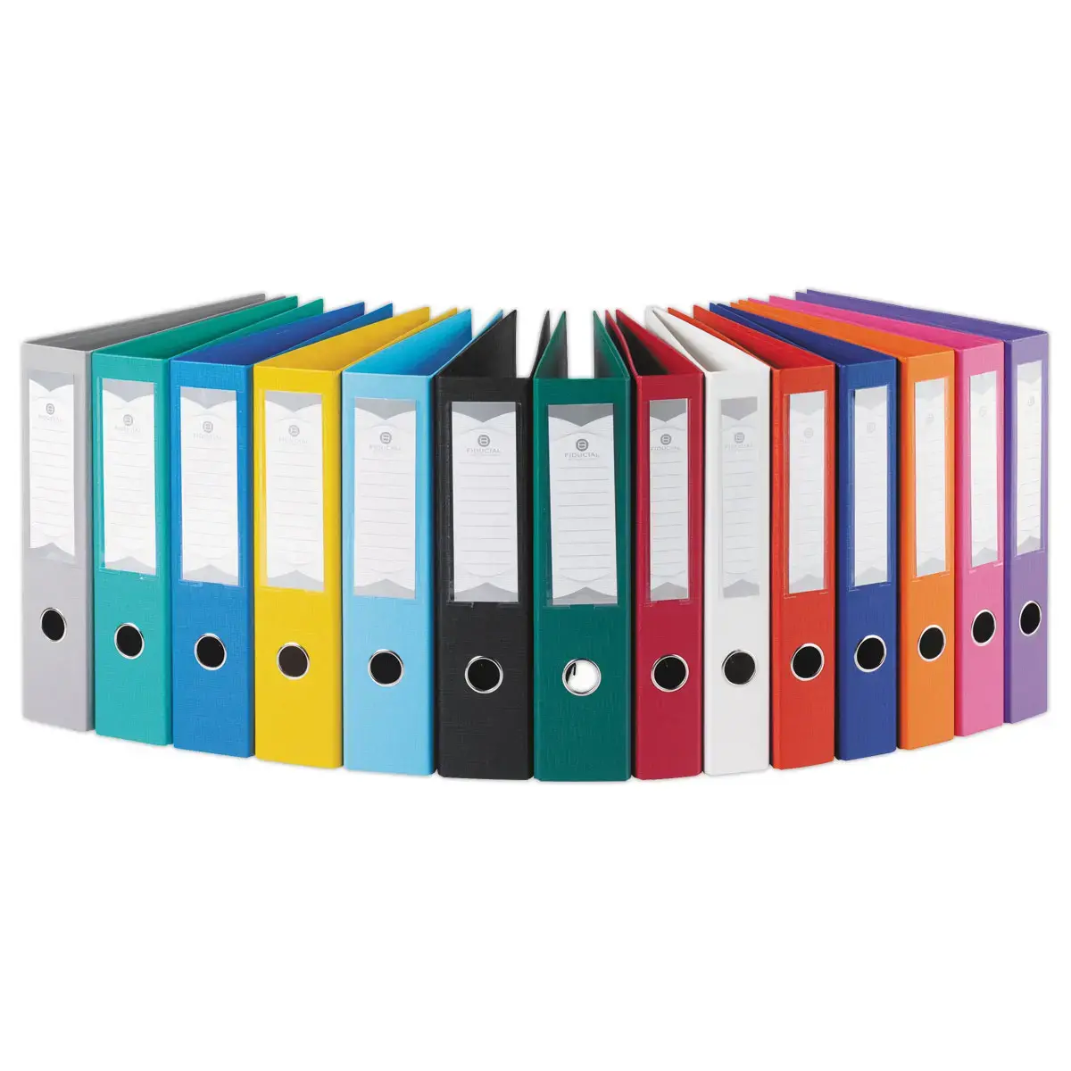 10 Classeurs à levier Colors dos 7,5 cm assortis - Fiducial