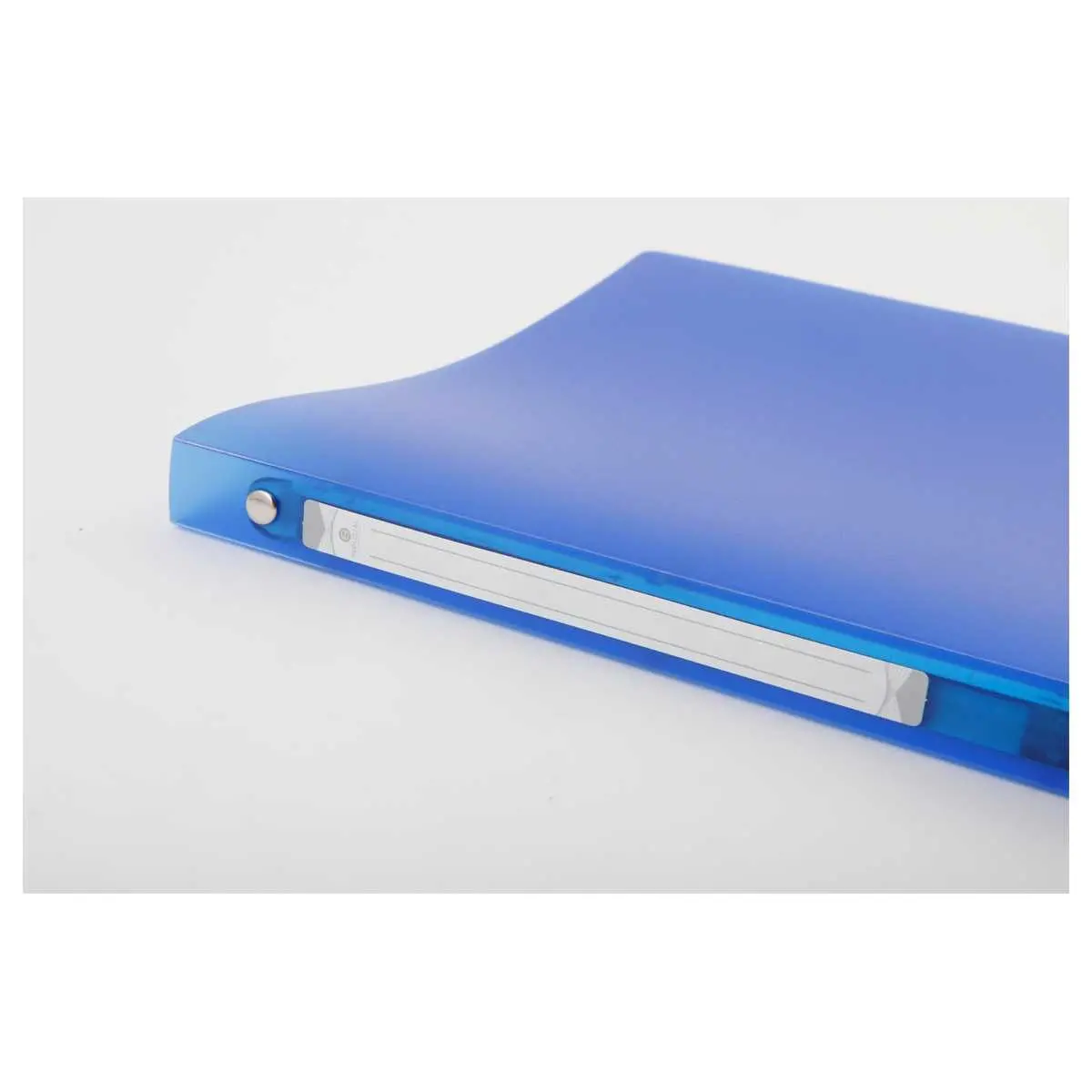 Classeur translucide coloré 4 anneaux, dos 2 cm - Bleu - FIDUCIAL