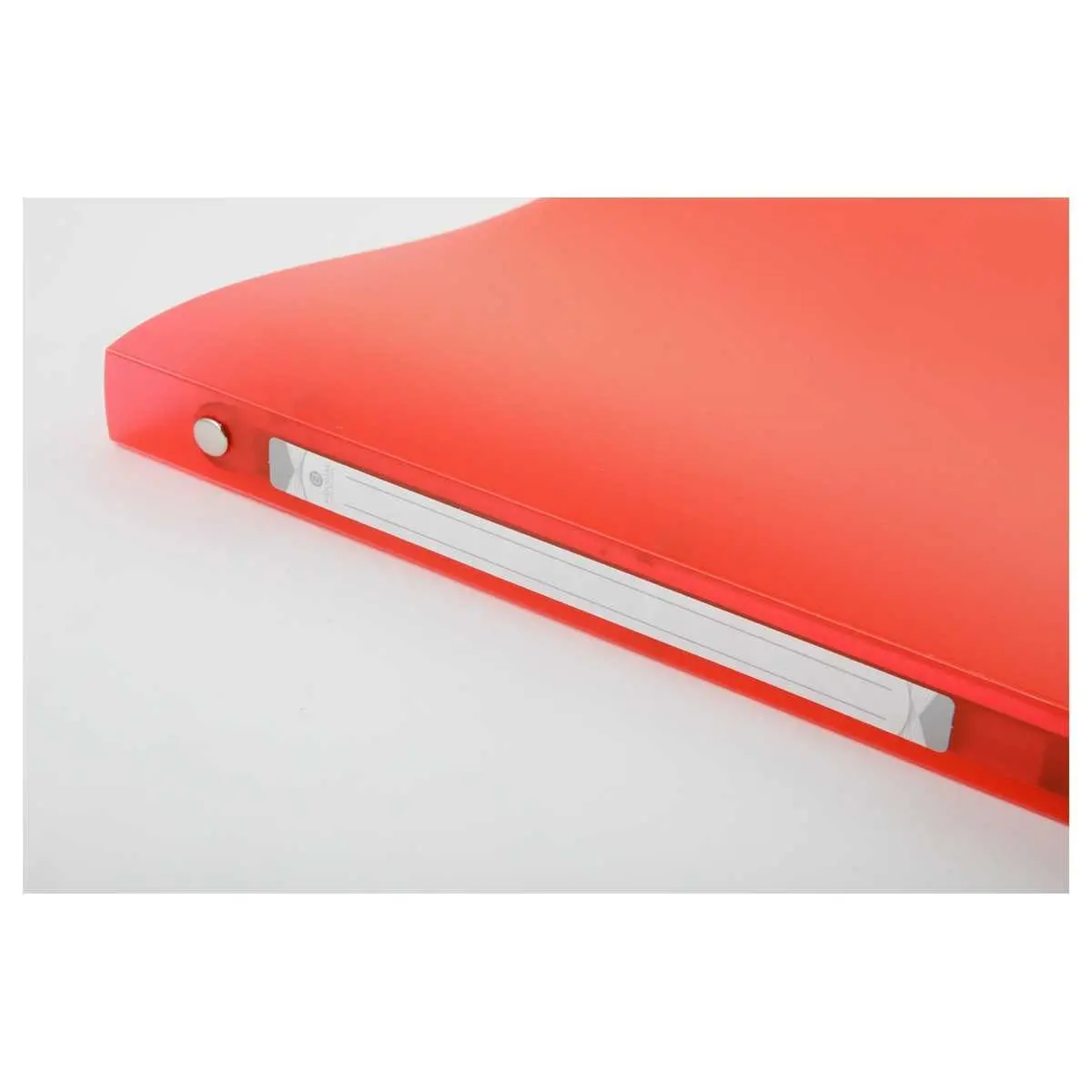 Classeur translucide coloré 4 anneaux, dos 2 cm - Rouge - FIDUCIAL