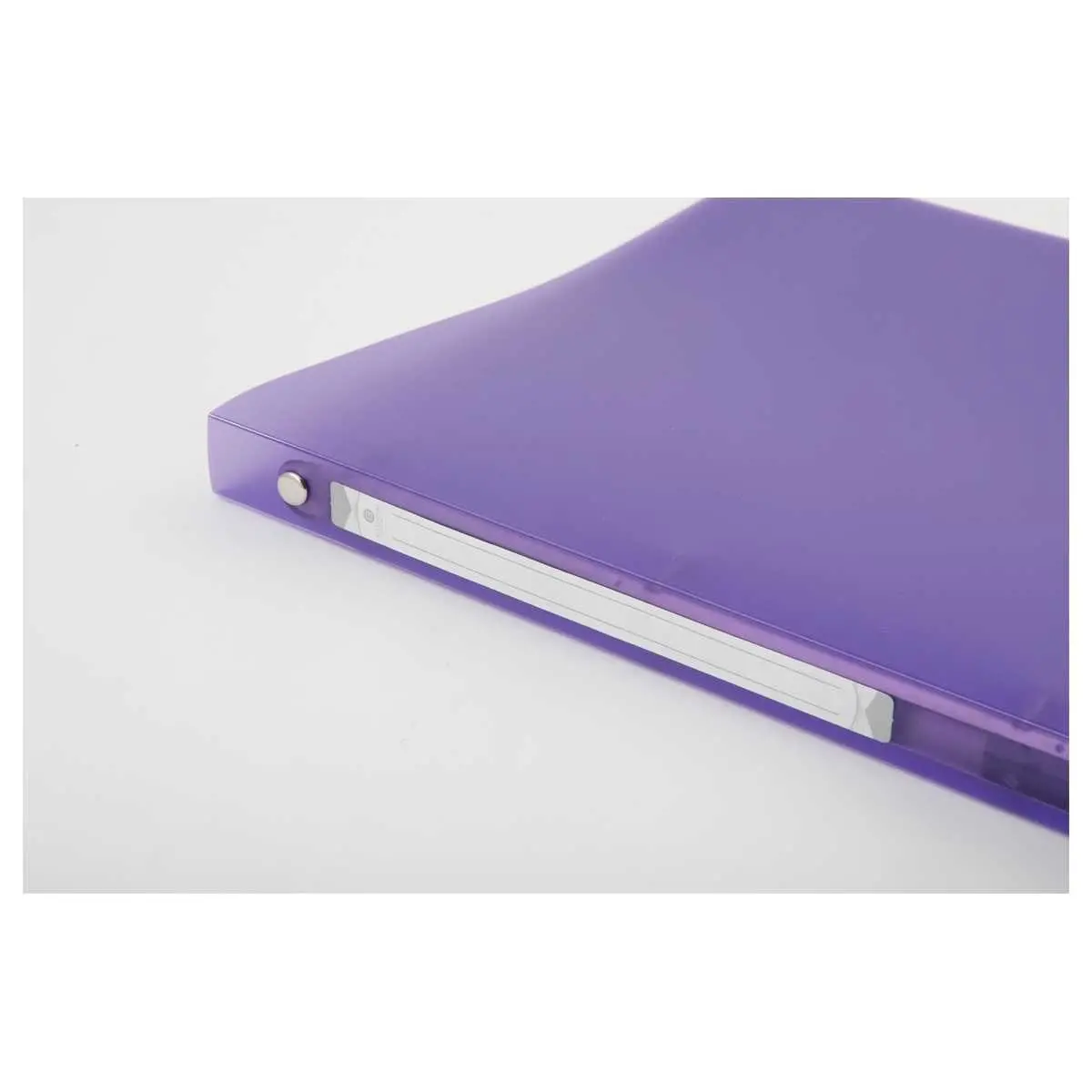 Classeur translucide color&eacute; 4 anneaux, dos 2 cm - Violet - FIDUCIAL 