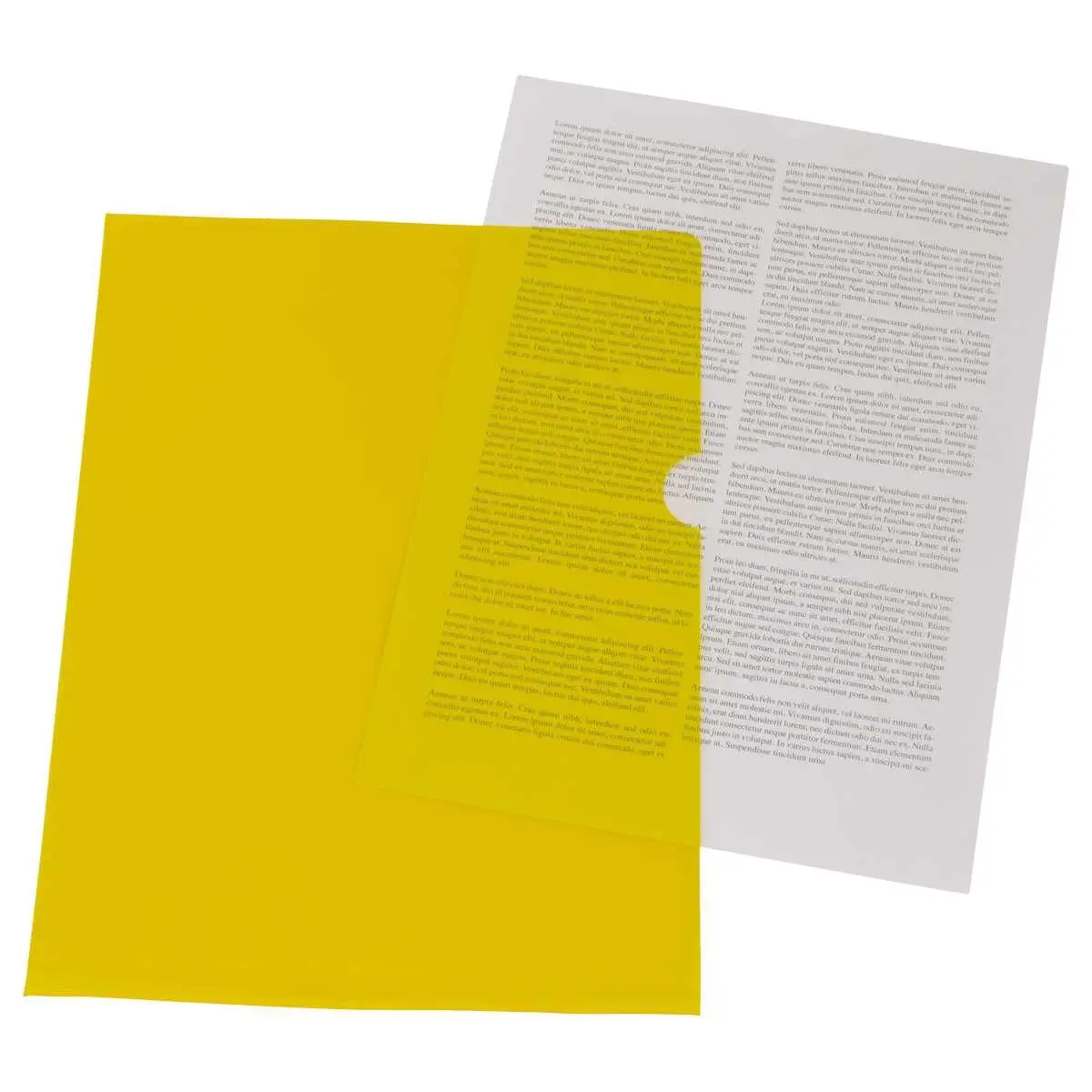 10 Pochettes coins - Jaune 