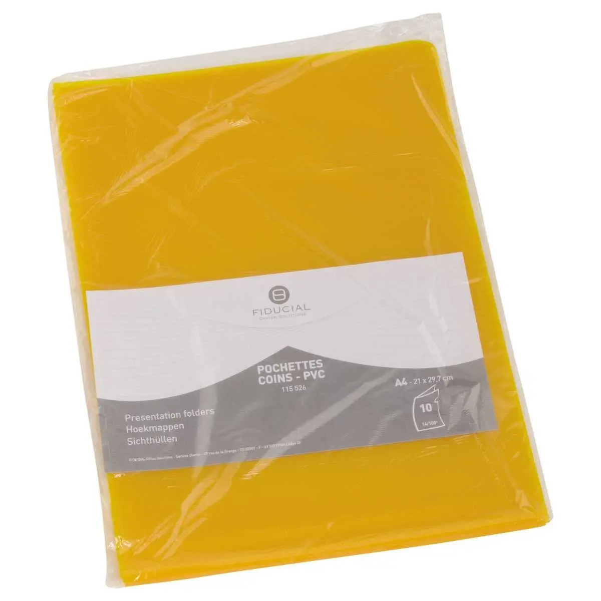 10 Pochettes coins - Jaune 