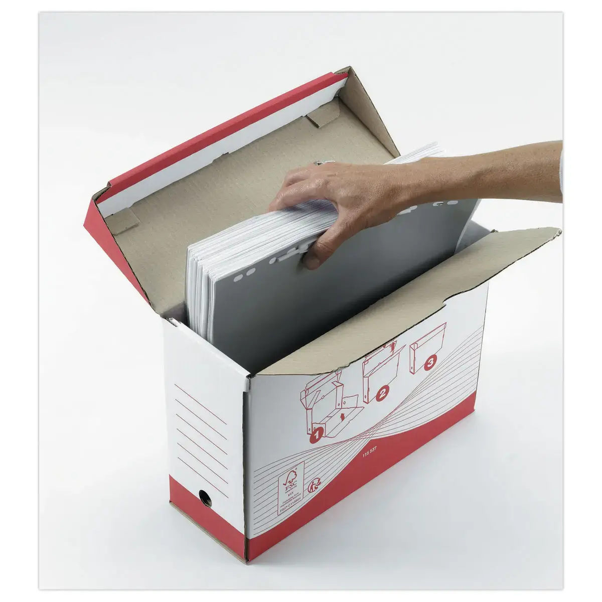 10 Bo&icirc;tes de classement et d'archives "Consultation" - Dos 12 cm - FIDUCIAL 
