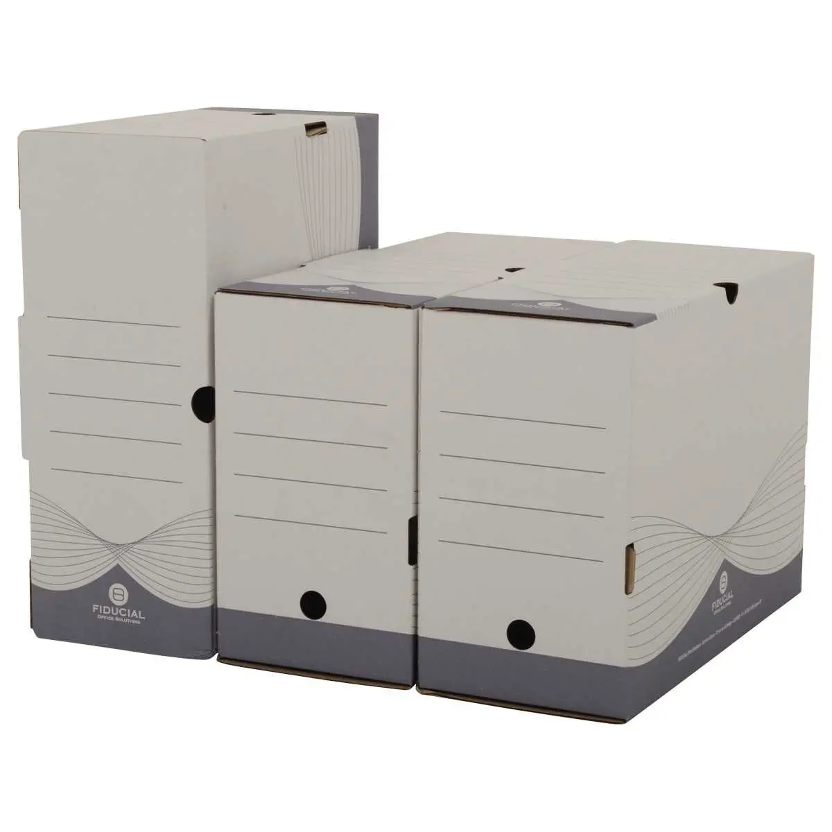 10 Boîtes à archives en carton - Dos 15 cm - FIDUCIAL