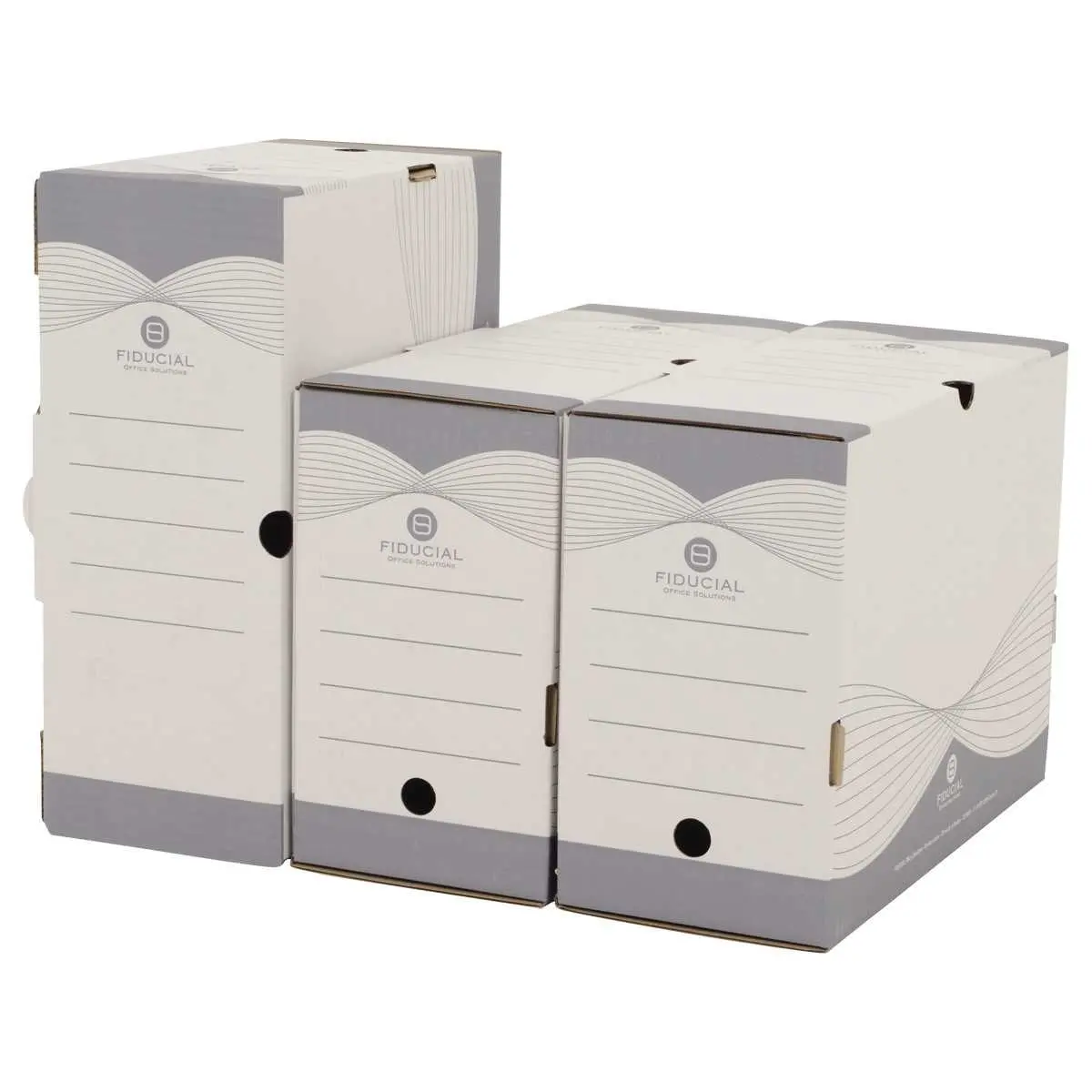 50 Boîtes à archives en carton - Dos 15cm - FIDUCIAL