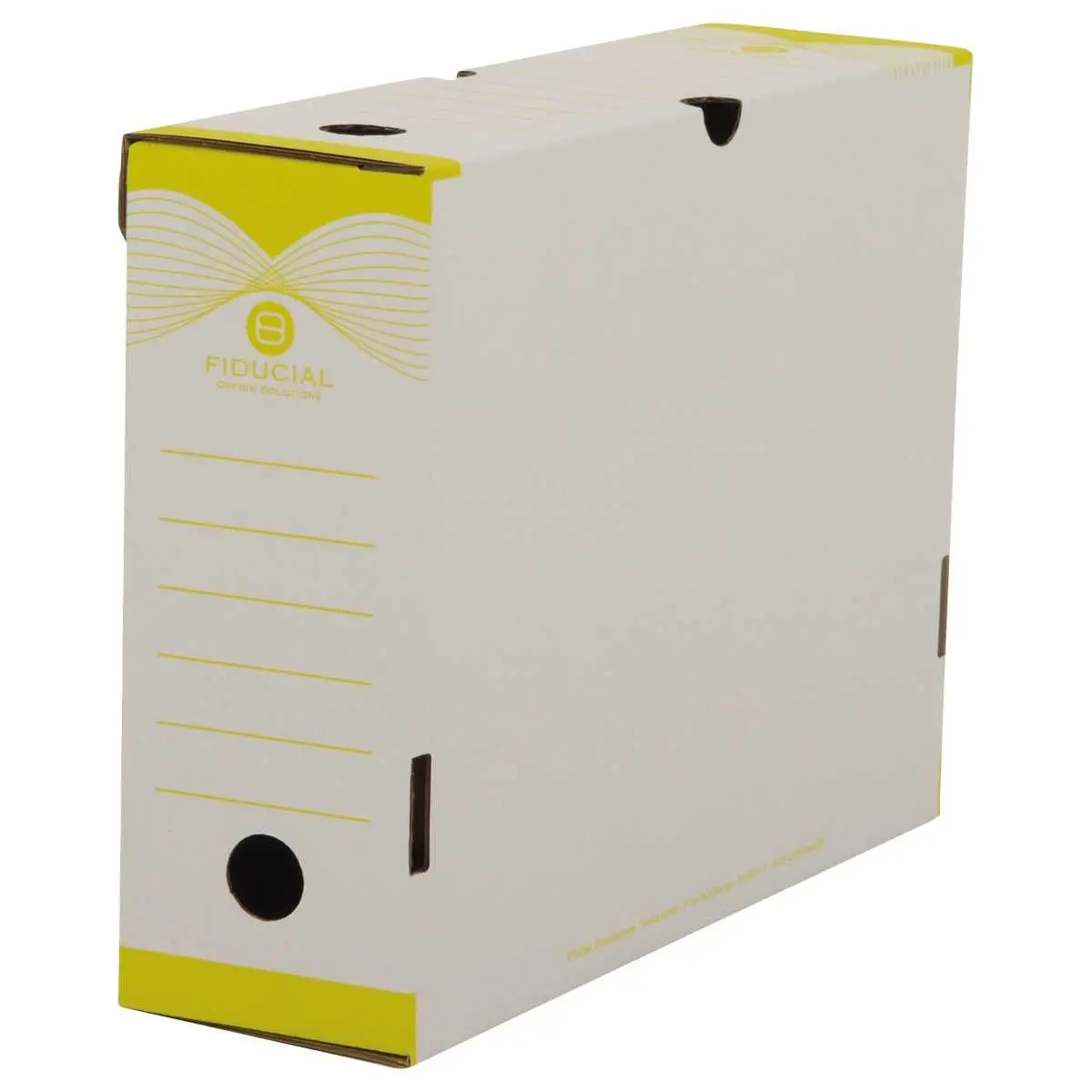 10 Bo&icirc;tes &agrave; archives - Dos 10 cm - jaune - FIDUCIAL 