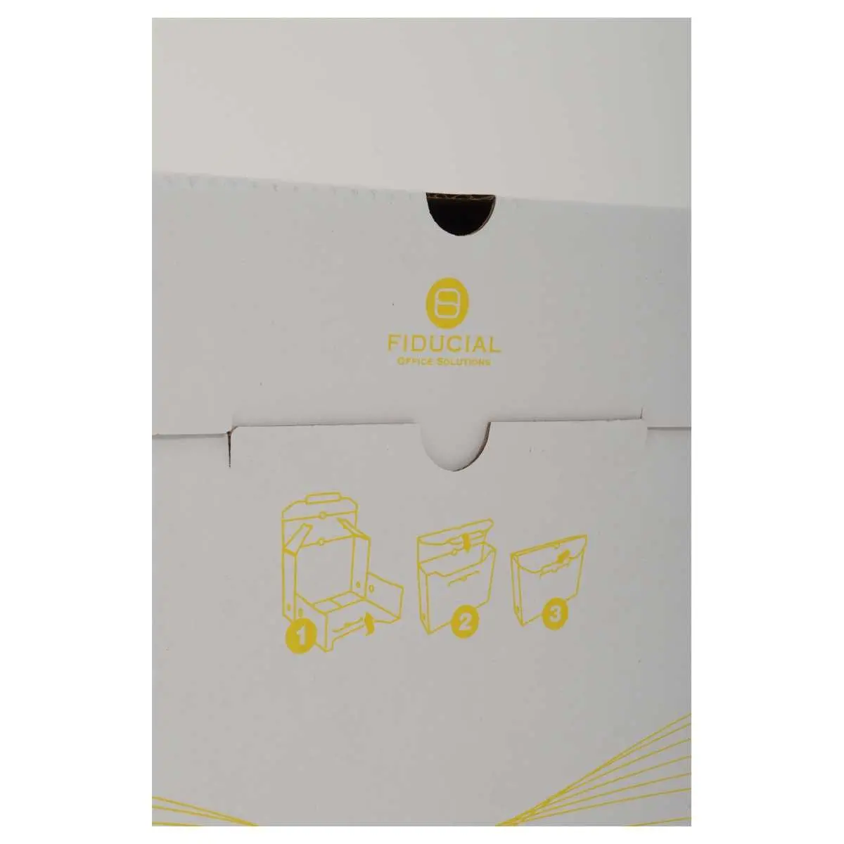10 Bo&icirc;tes &agrave; archives - Dos 10 cm - jaune - FIDUCIAL 