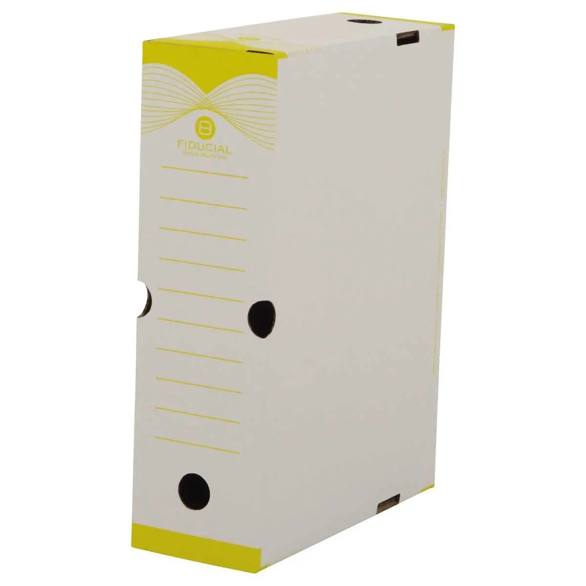 10 Bo&icirc;tes &agrave; archives - Dos 10 cm - jaune - FIDUCIAL 