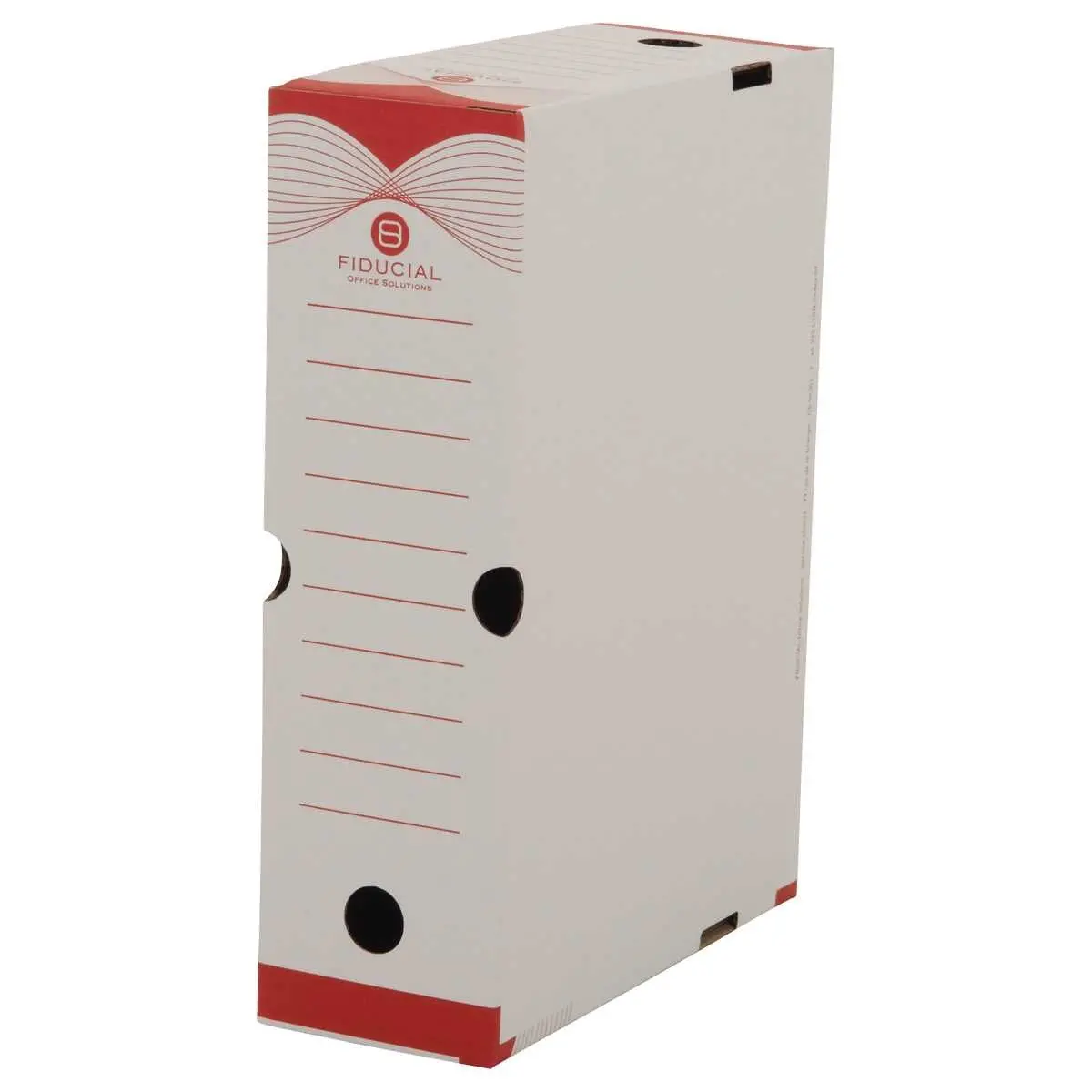 10 Boîtes à archives - Dos 10 cm - Rouge - FIDUCIAL