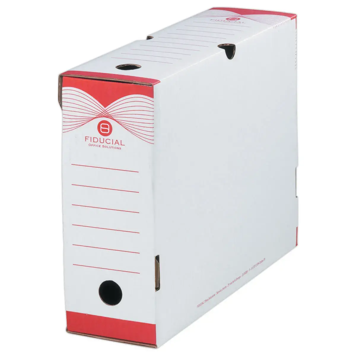 10 Boîtes à archives - Dos 10 cm - Rouge - FIDUCIAL
