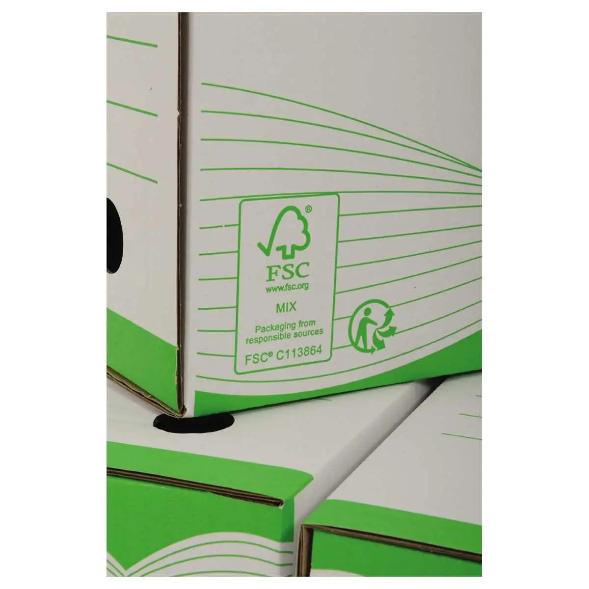 10 Boites à archives - Dos 10 cm - Vert - FIDUCIAL