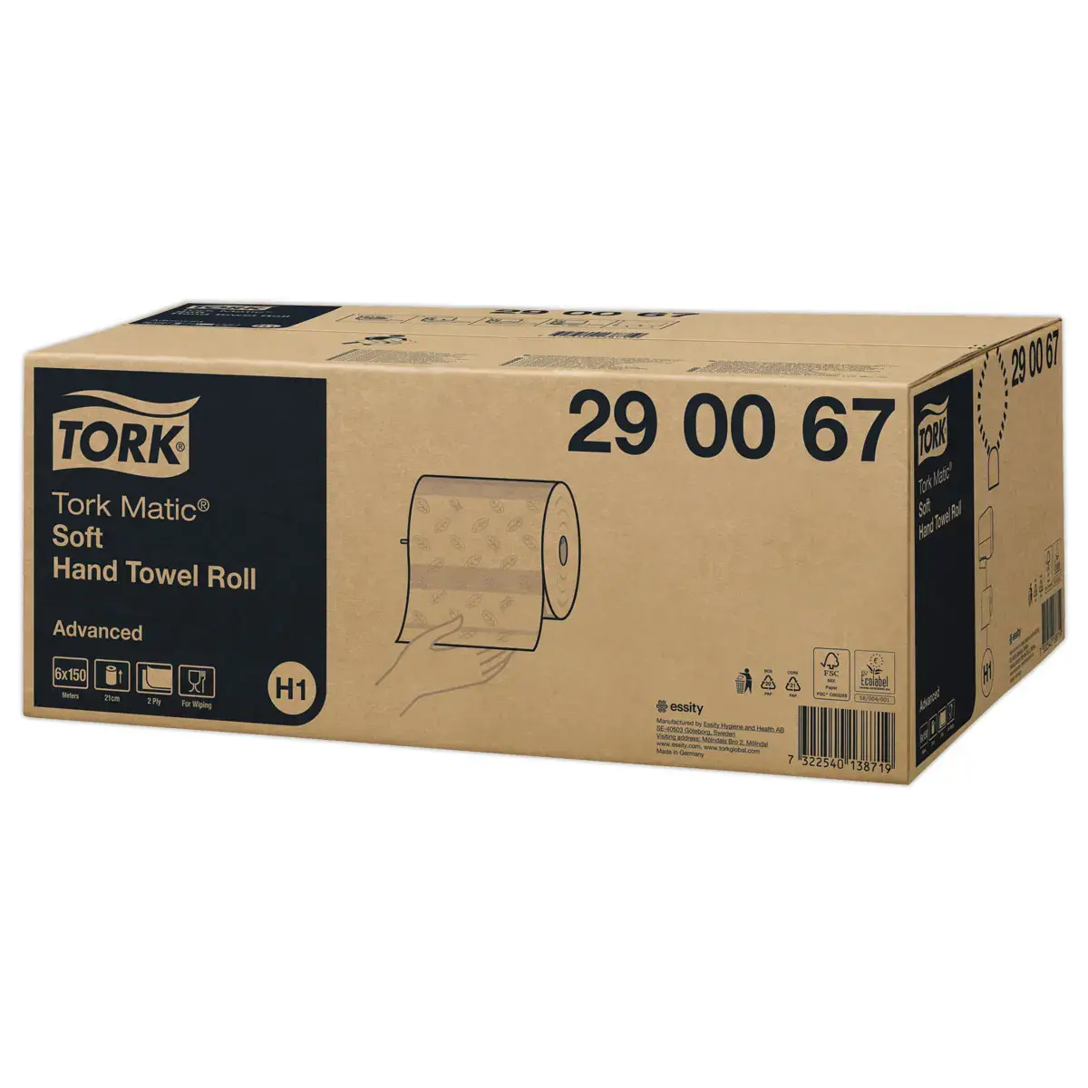 6 Essuie-mains doux H1 - Blanc - Tork