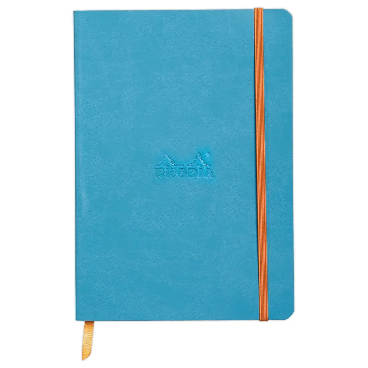 Carnet broché Rhodiarama A5 160 pages - turquoise - RHODIA