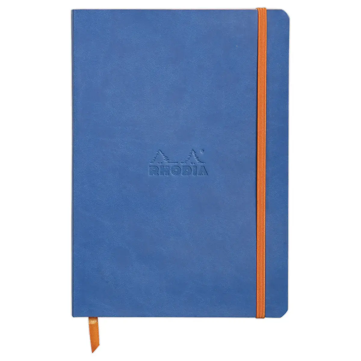 Carnet broché ligné Rhodiarama A5 - 160 p - bleu - RHODIA