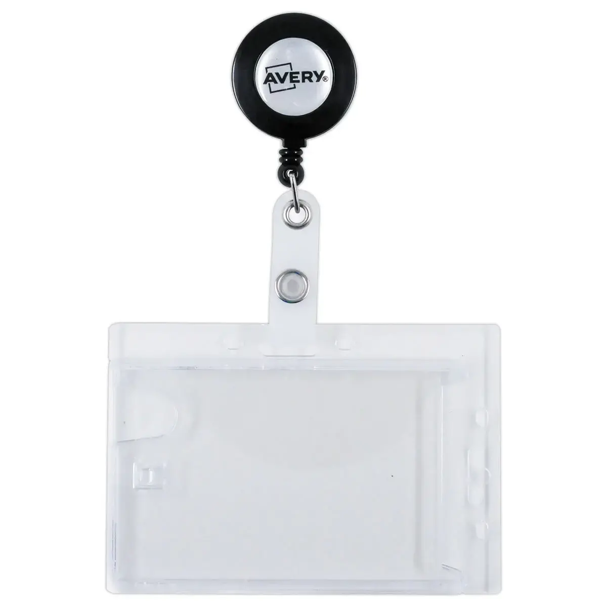 10 Porte-badges securit&eacute; 2 cartes -  9x5,4 cm avec enrouleur 