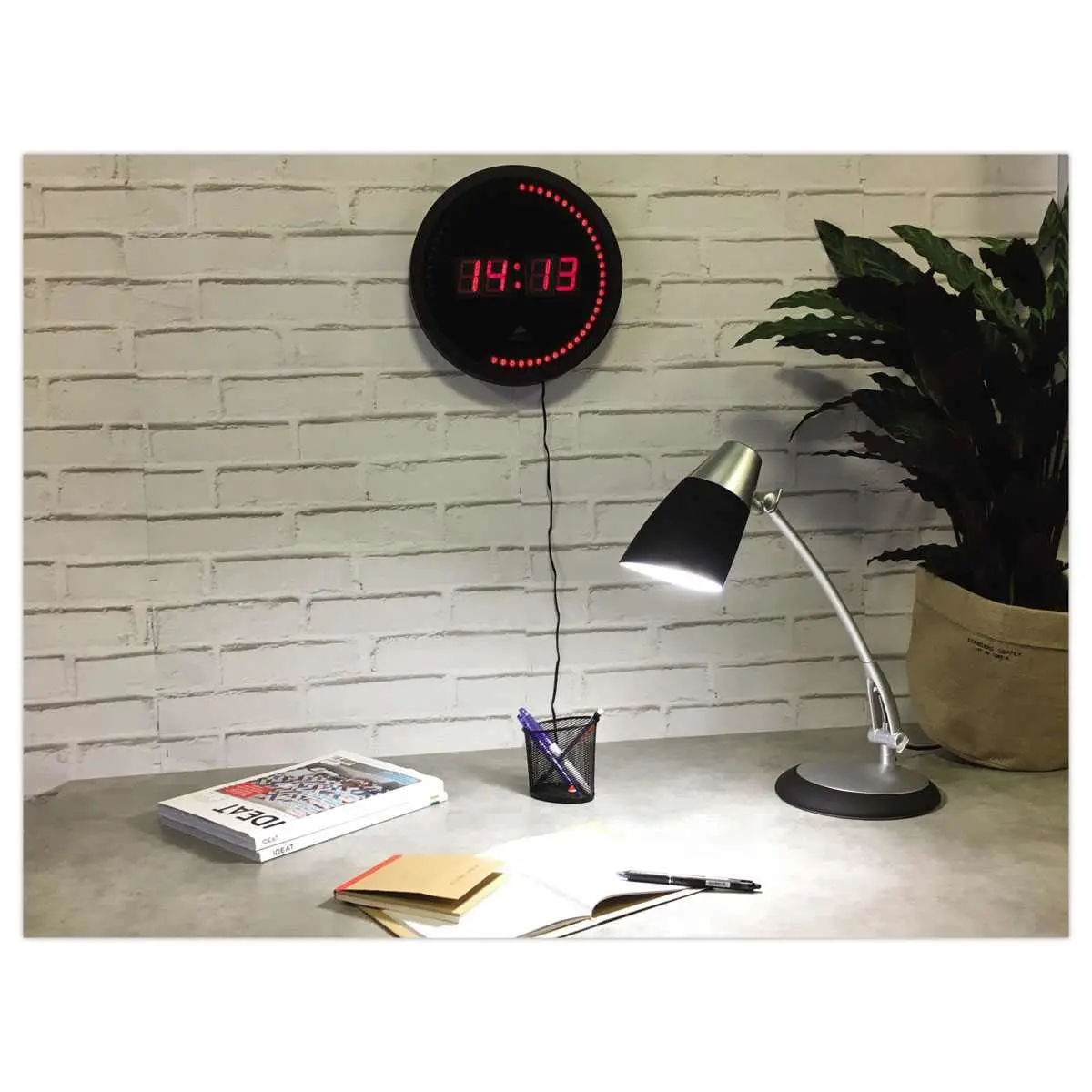 Horloge murale LED ronde - ALBA