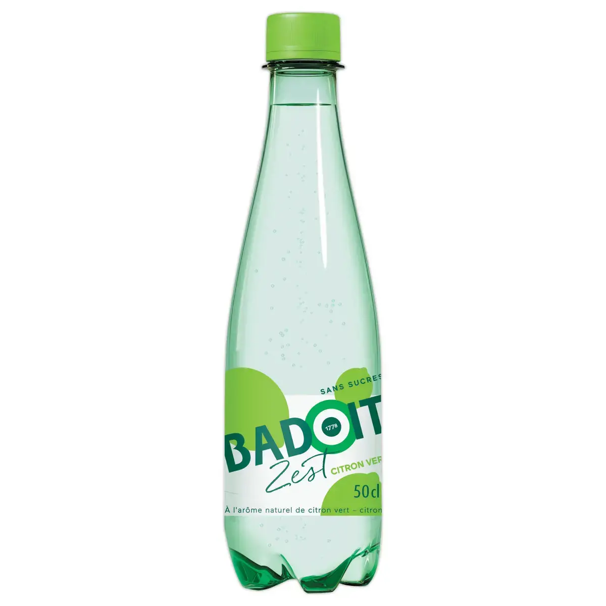 30 Bouteilles eau pétillante - 50 cl - Citron vert - BADOIT