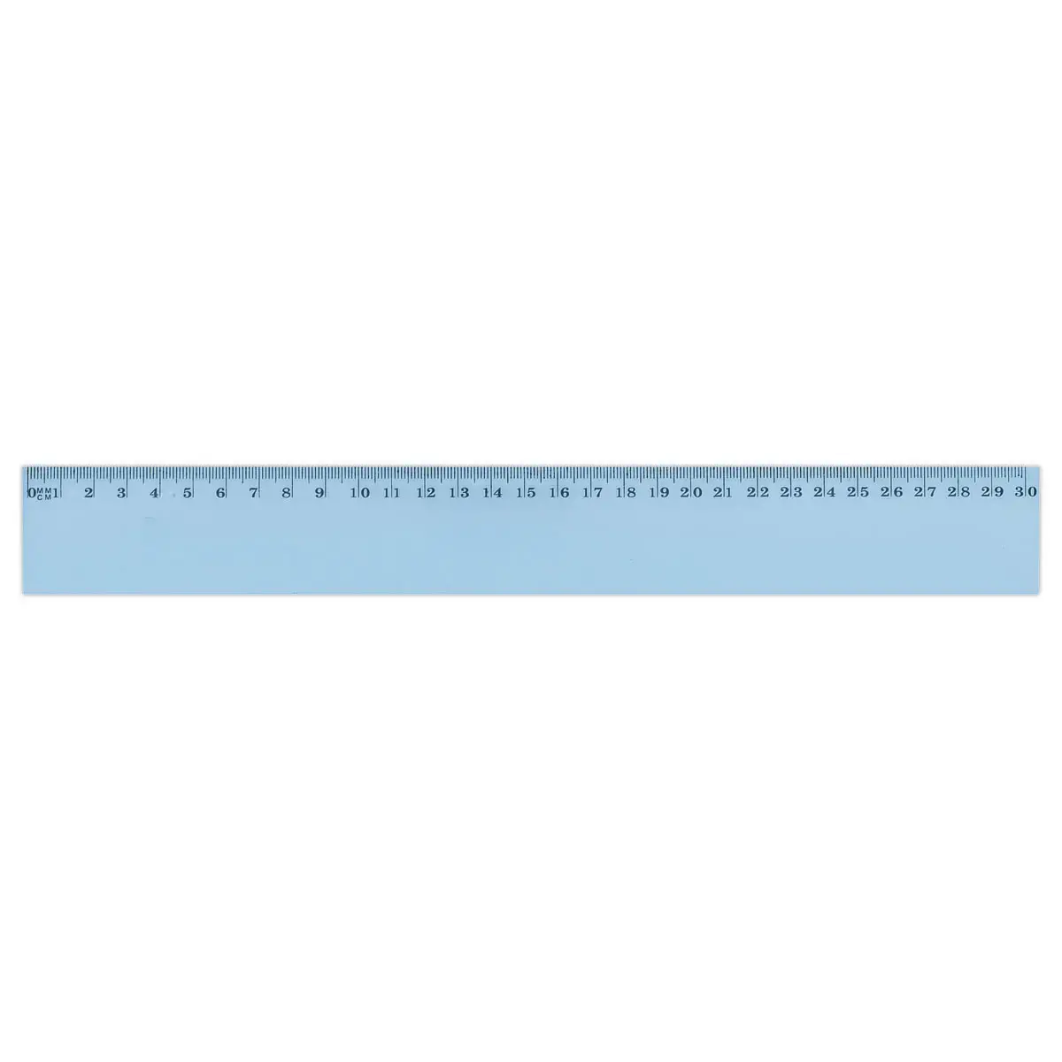 Règle Plate 30 cm Plastique Bleu Incassable - Gradué en mm - WONDAY