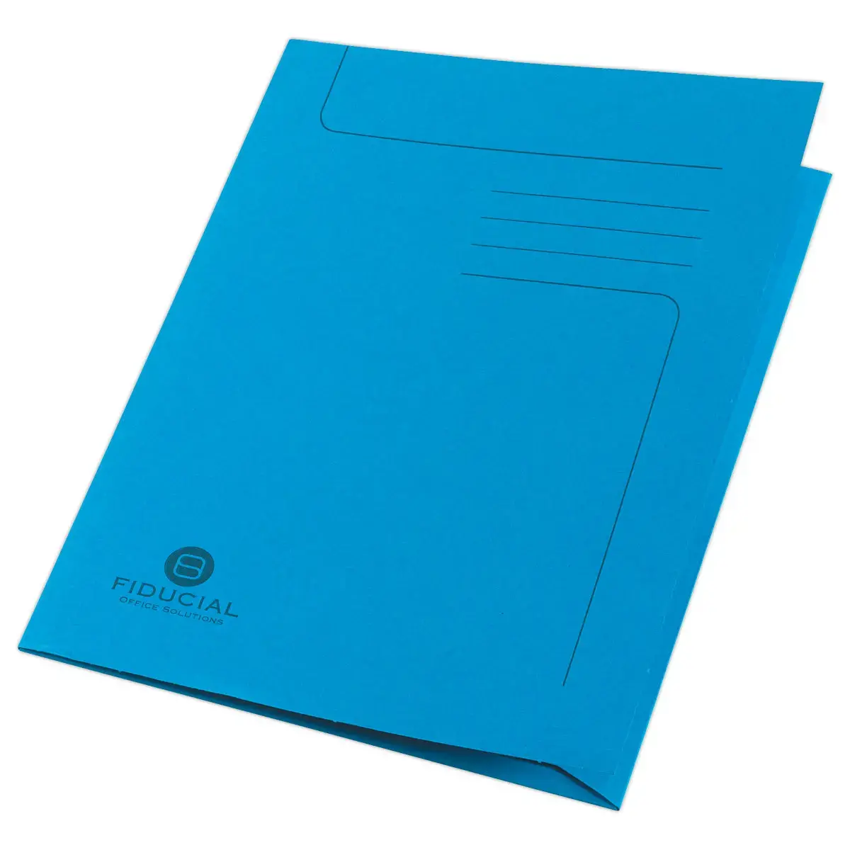 50 Chemises sous-dossier carte 2 rabats - Bleu - FIDUCIAL