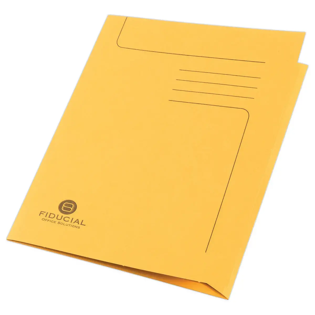 50 Chemises sous-dossier carte 2 rabats - Jaune - FIDUCIAL