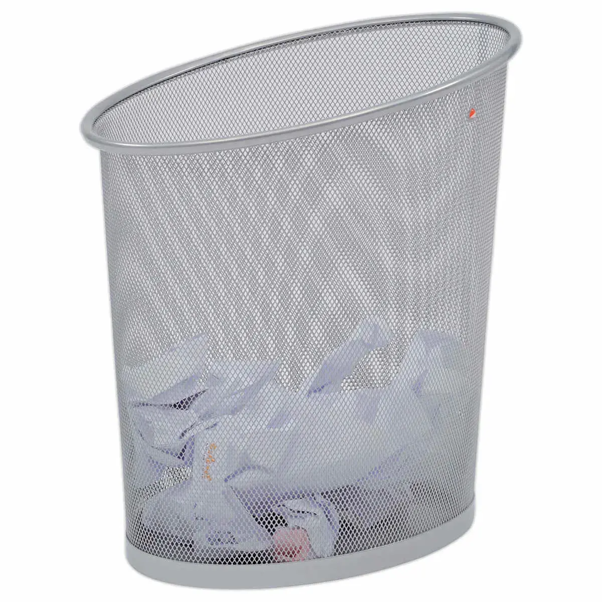 Corbeille &agrave; papier m&eacute;tal mesh 18L - gris - ALBA 