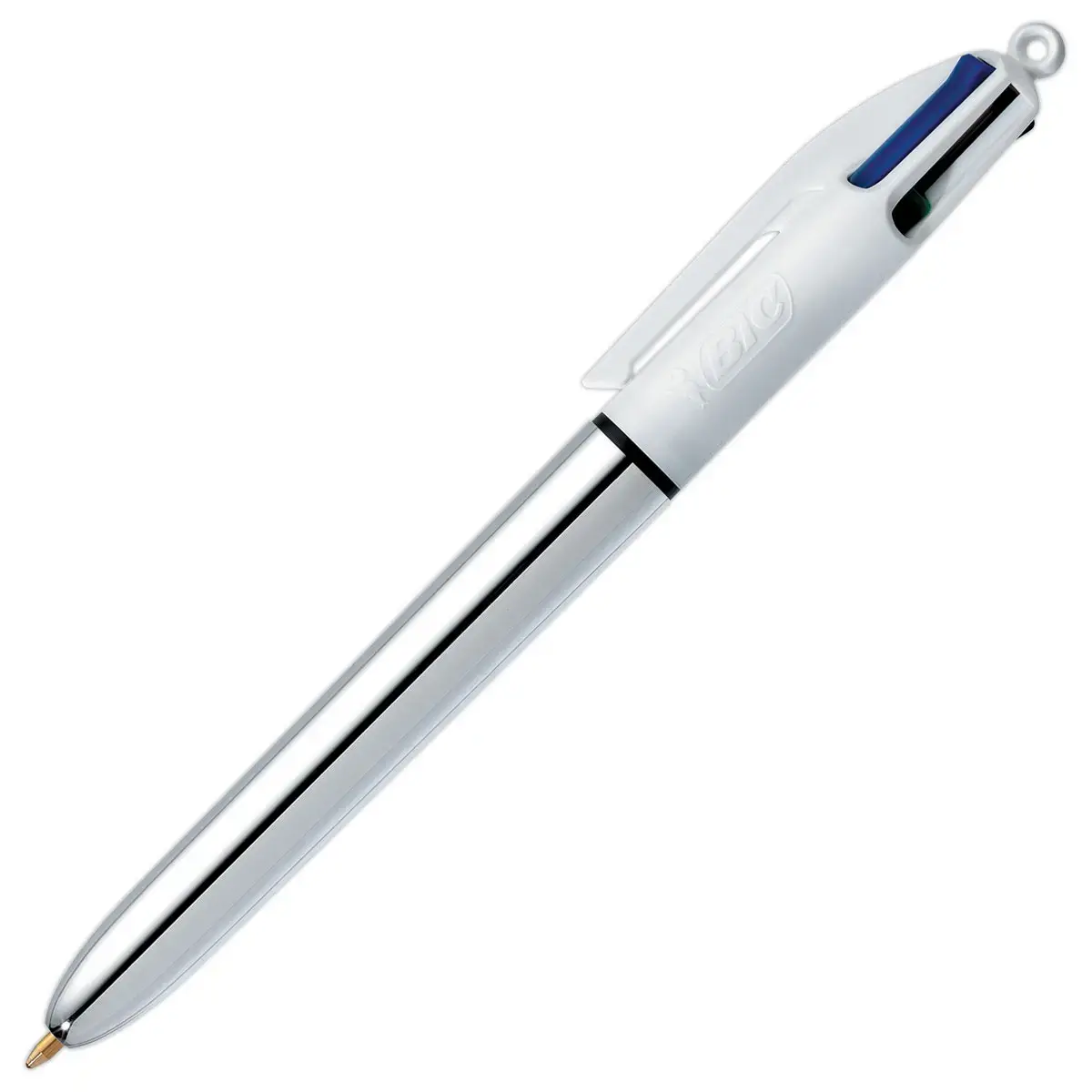 Stylo bille 4 couleurs - Corps Shine Argent - BIC 