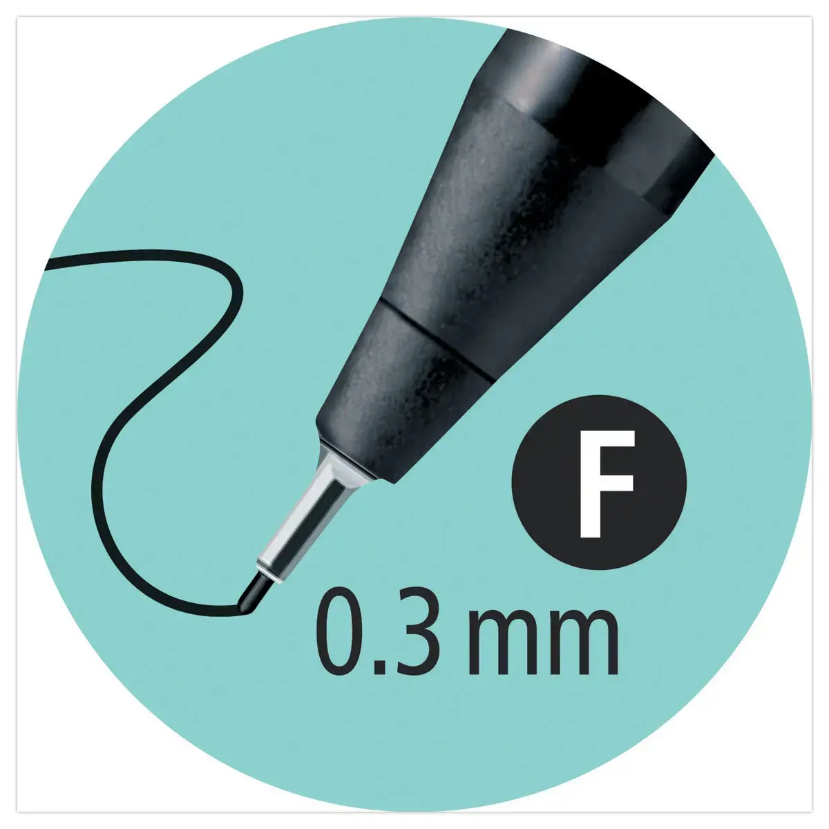 Stylo-feutre SENSOR F - Pointe fine - Noir - STABILO