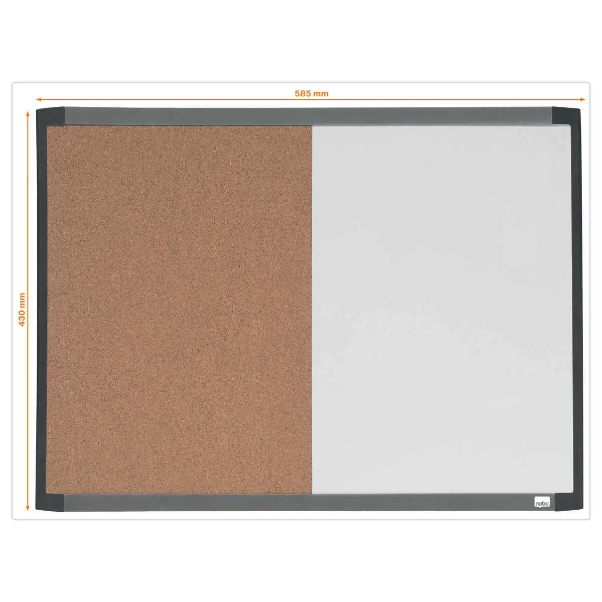 Tableau d'affichage mixte magnétique et liège - 58 x 43 cm - NOBO