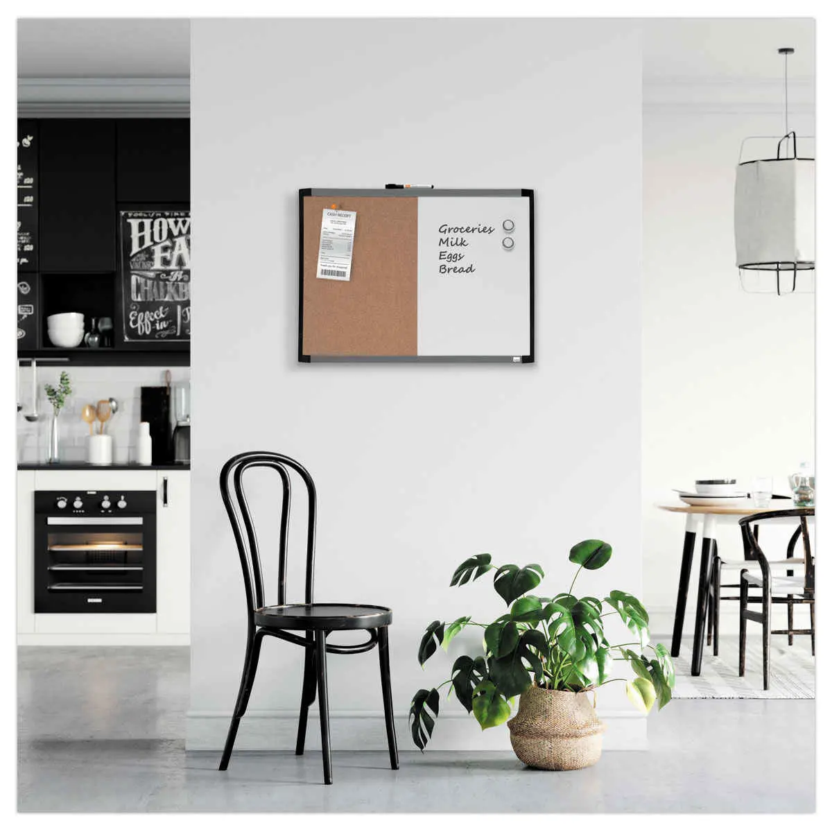 Tableau d'affichage mixte magnétique et liège - 58 x 43 cm - NOBO