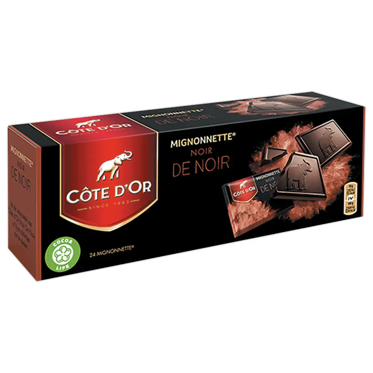 boîte de Mignonnettes "Noir de Noir" Côte d'Or 240gr