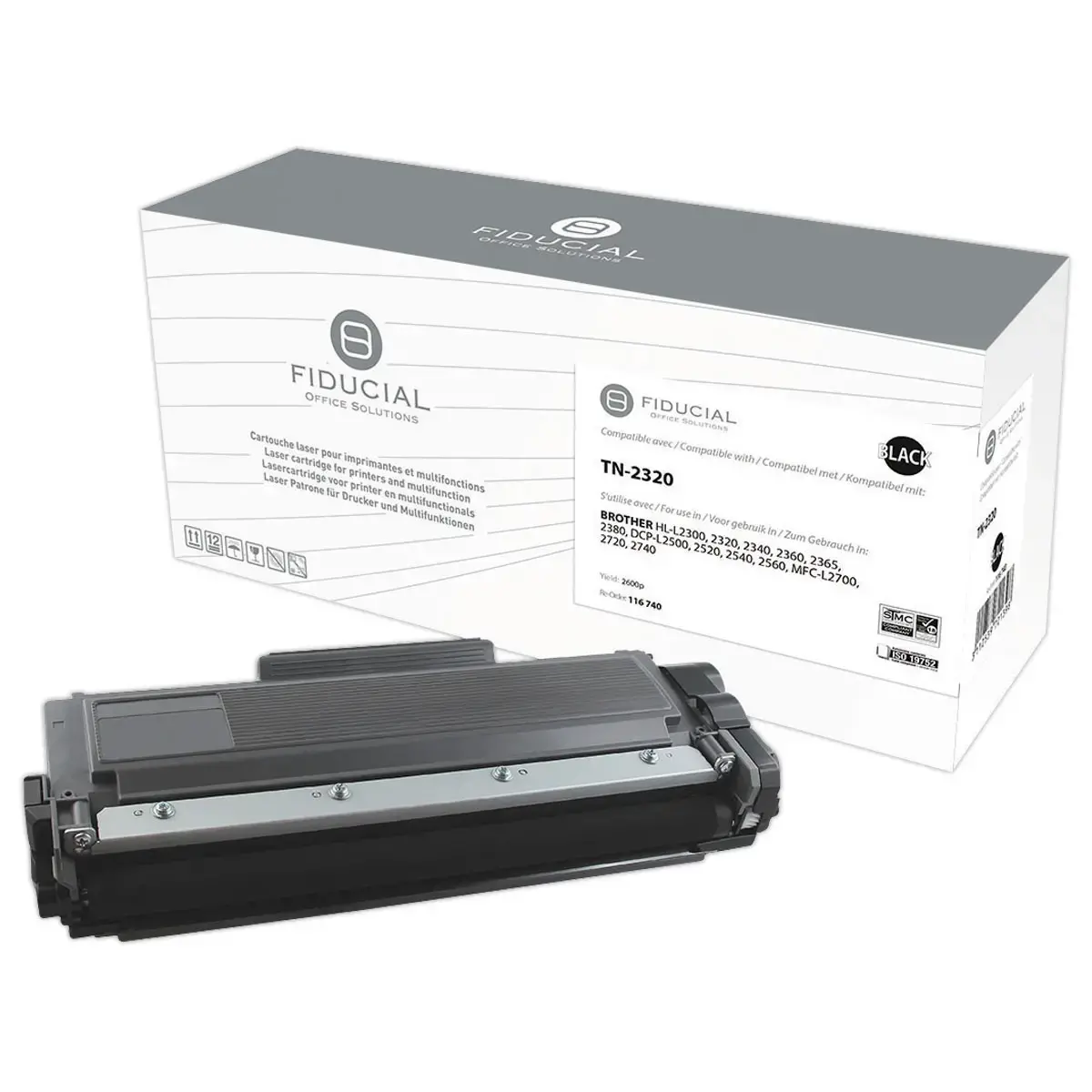 Toner remanufacturé éq. BROTHER TN-2320 - Haute capacité - Noir