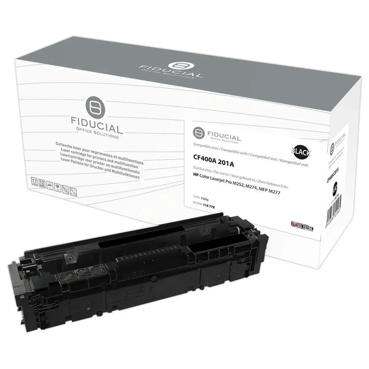 Toner remanufacturé éq. HP CF400A - Noir