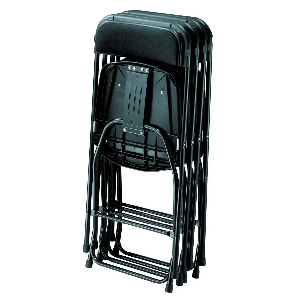Chaise d'accueil pliante en polypropylène - Noir