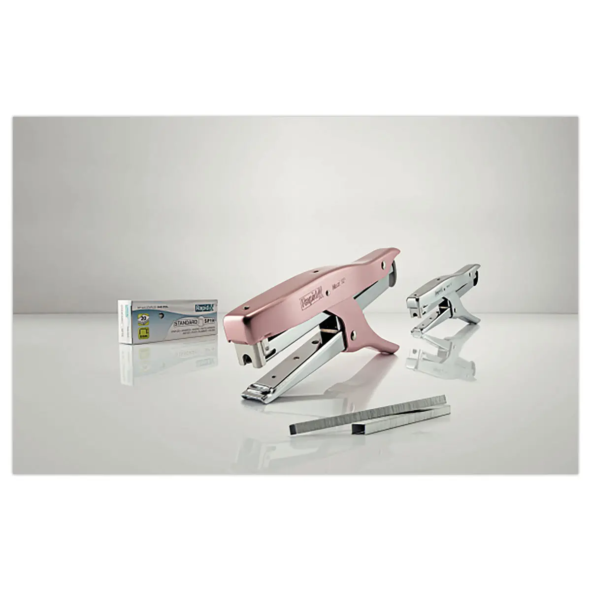 Pince agrafeuse Sp19 1/4 - rose mat - RAPID + une boite de 5000 agrafes offerte