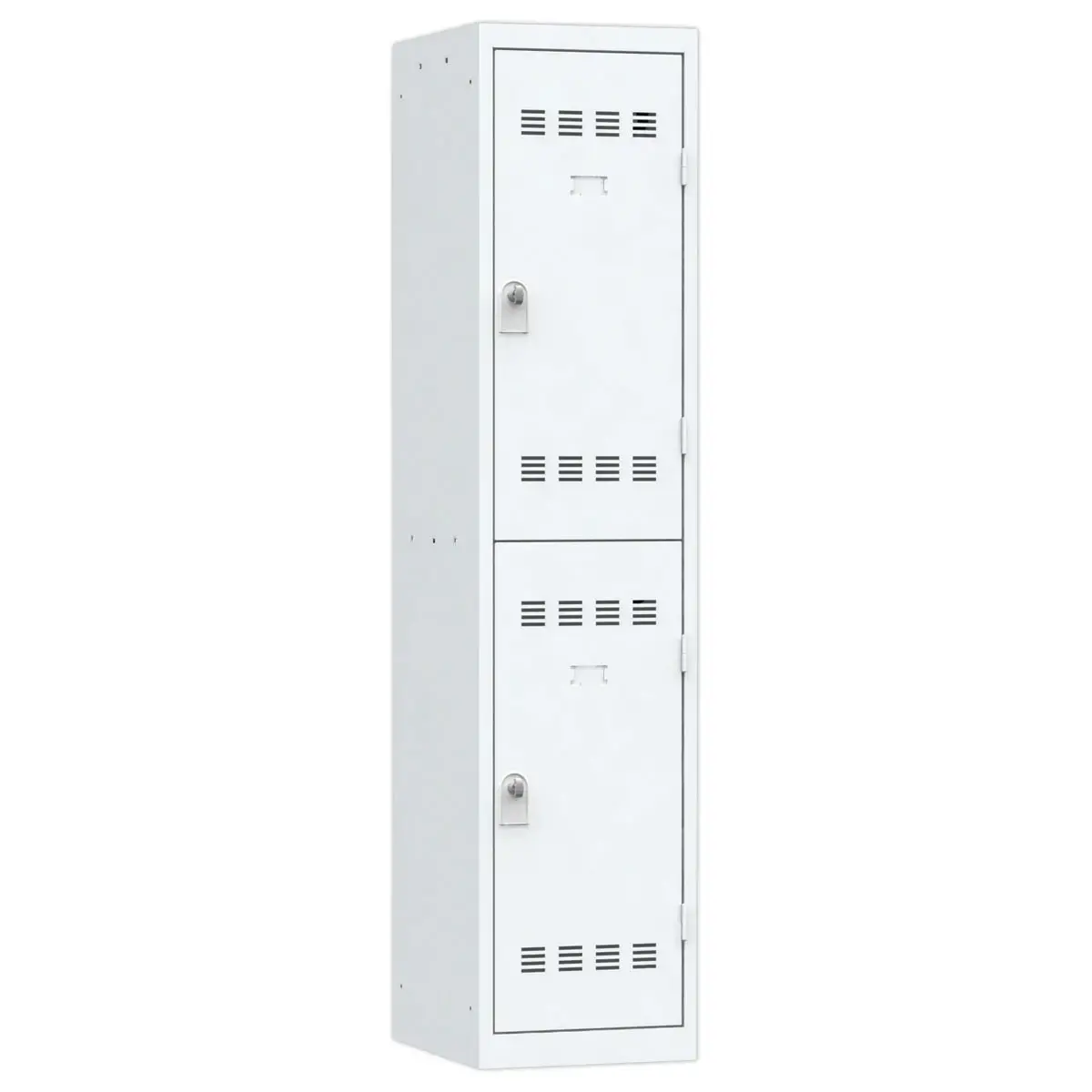 Vestiaire multicases - 1 colonne de 2 cases - 180 x 40 cm - Gris - VINCO INDUSTRIES 