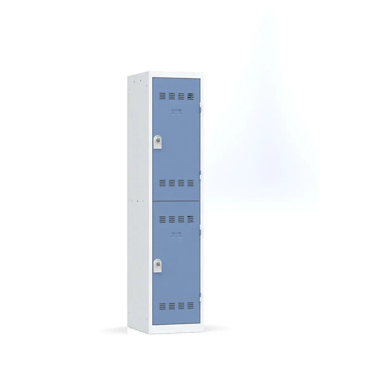 Vestiaire 2 cases - 180 x 40 cm - Gris/bleu - VINCO INDUSTRIES 