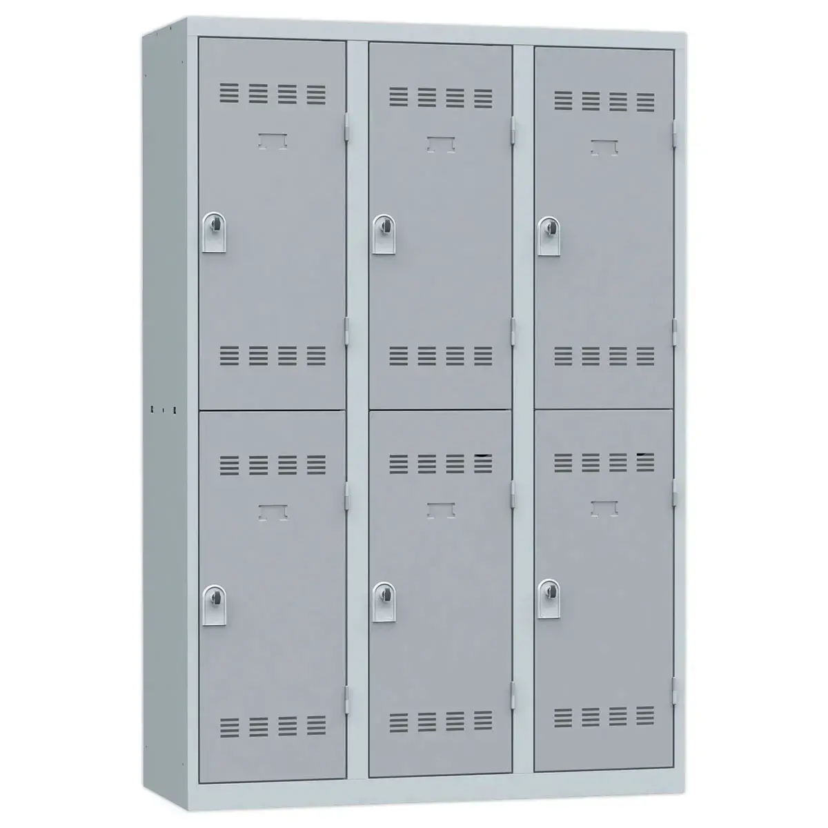 Vestiaire multicases - 3 colonnes de 2 cases - Gris - VINCO INDUSTRIES