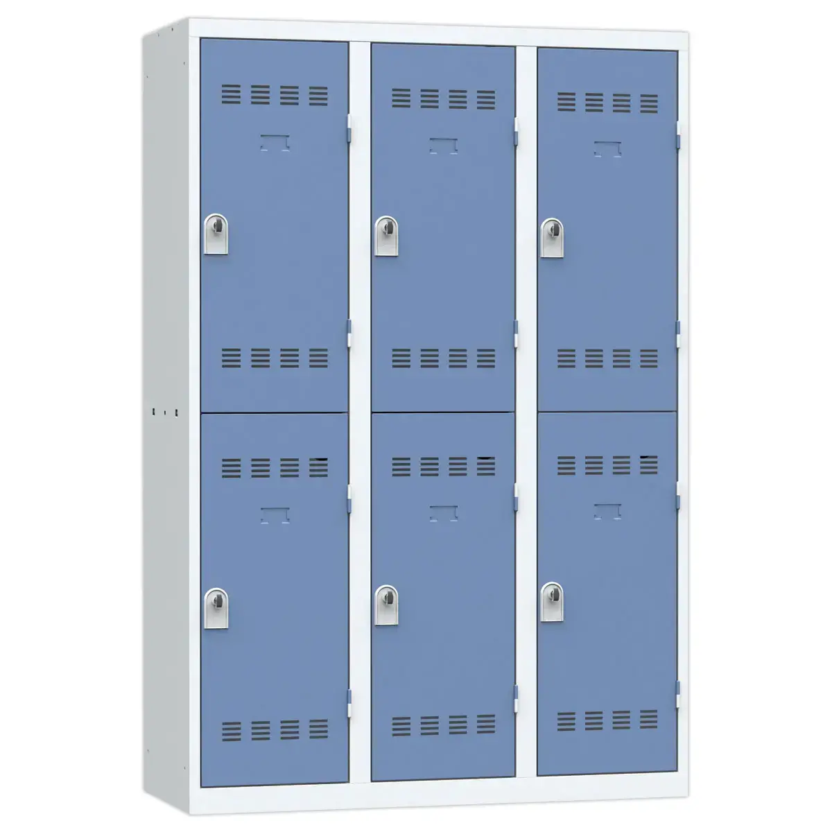 Vestiaire multicases - 180 x 120 cm - Gris/bleu - VINCO INDUSTRIES 